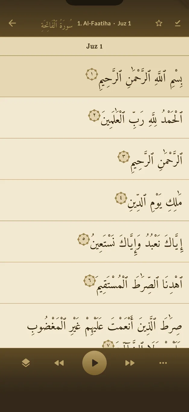 The reader, showing a surah